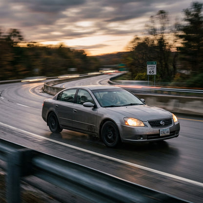 Action Shot: Nissan Altima Driving Fast