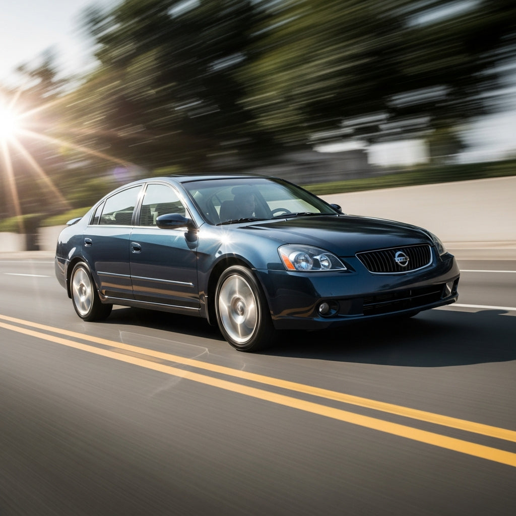 Action Shot: Nissan Altima Driving Fast