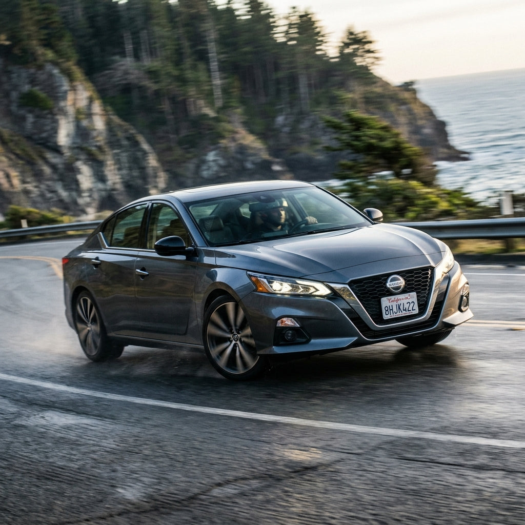 Action Shot: Nissan Altima Driving Fast