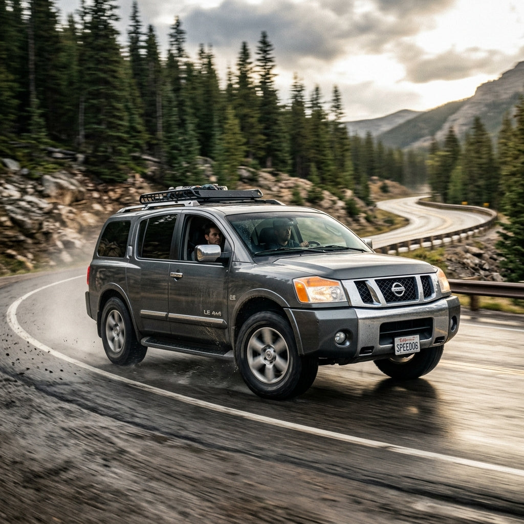 Action Shot: Nissan Armada Driving Fast