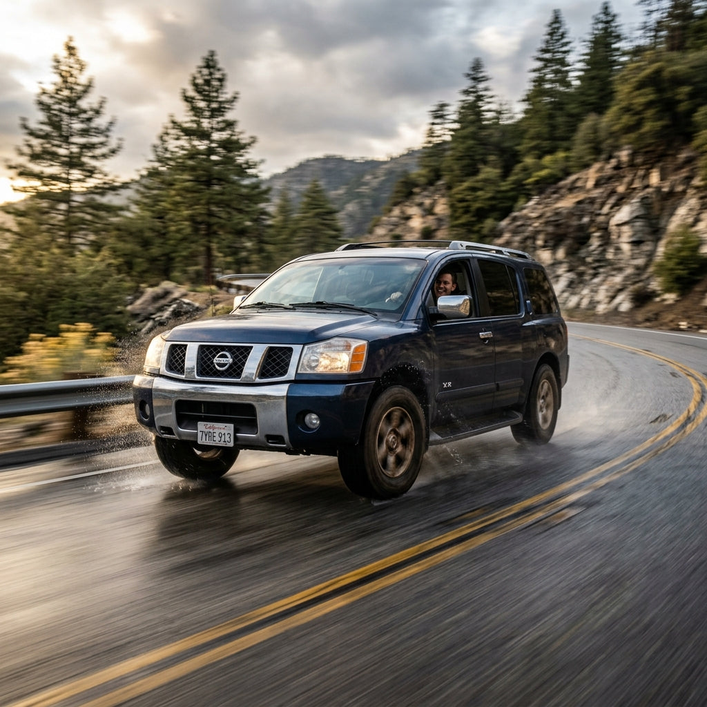 Action Shot: Nissan Armada Driving Fast