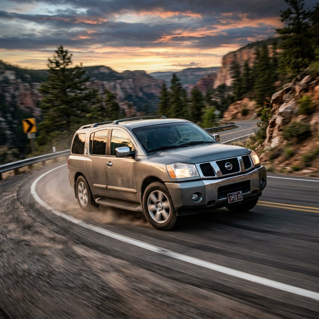 Action Shot: Nissan Armada Driving Fast
