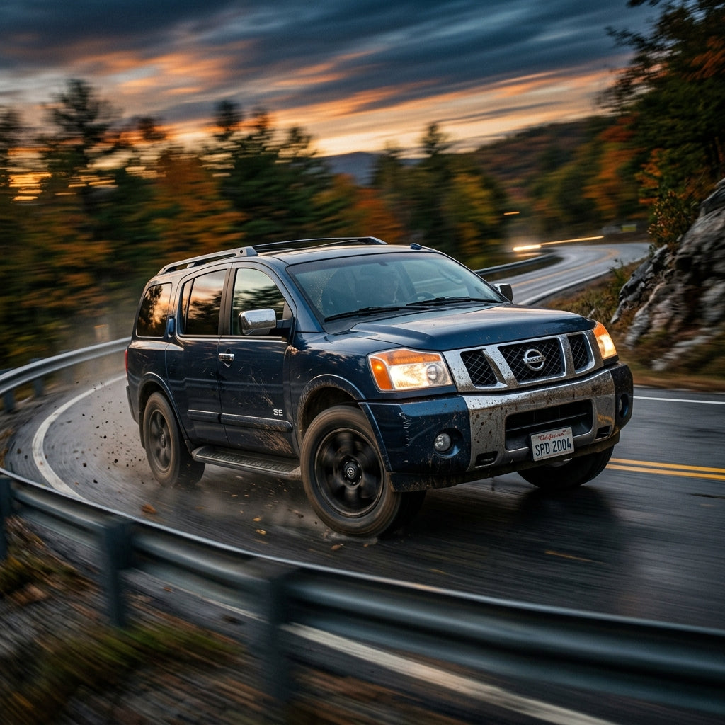 Action Shot: Nissan Armada Driving Fast