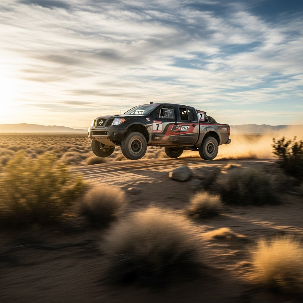 Action Shot: Nissan Frontier Driving Fast