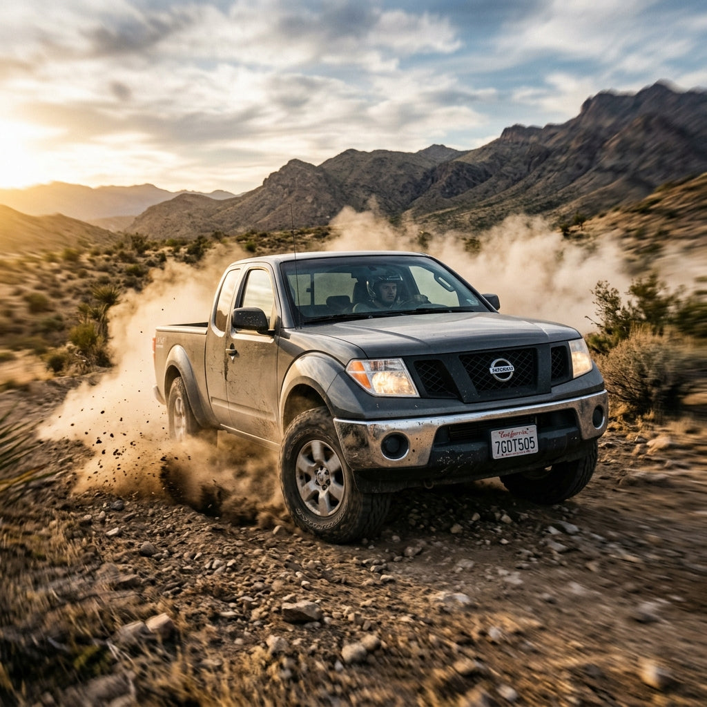 Action Shot: Nissan Frontier Driving Fast
