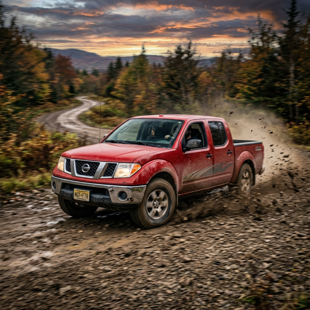 Action Shot: Nissan Frontier Driving Fast
