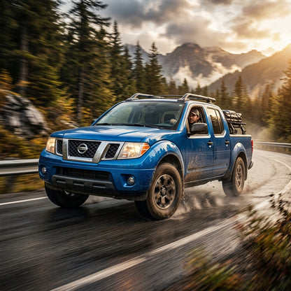 Action Shot: Nissan Frontier Driving Fast
