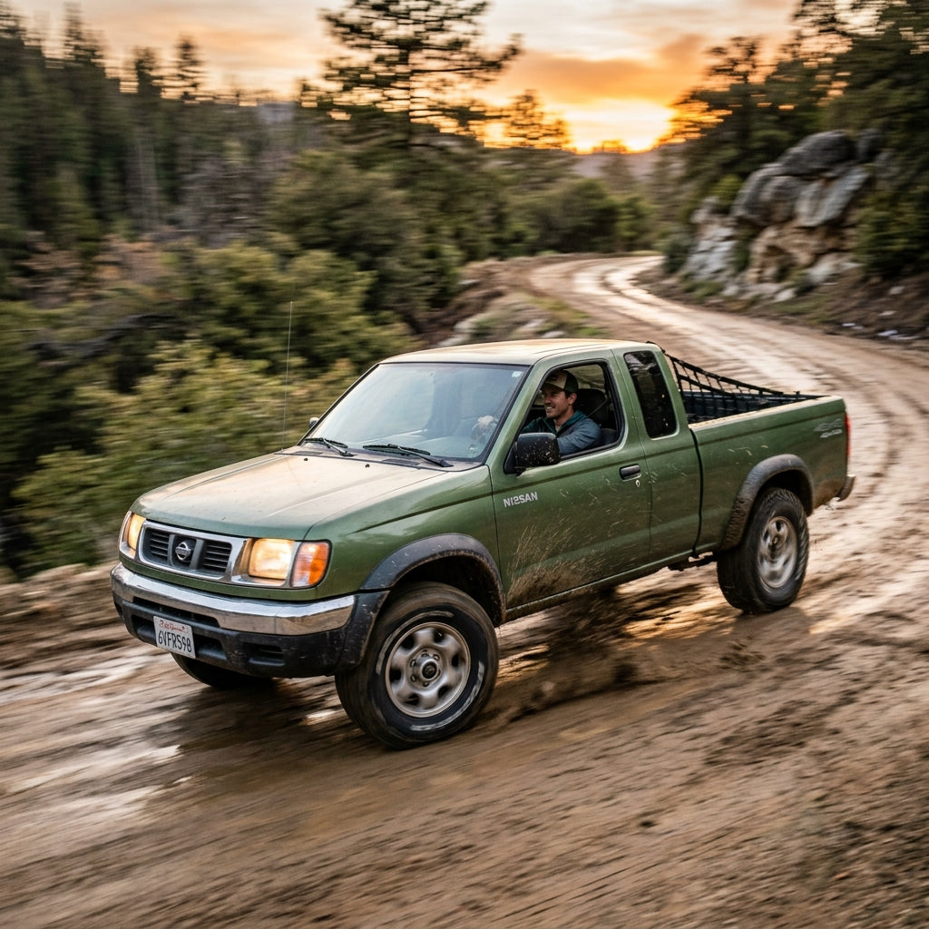 Action Shot: Nissan Frontier Driving Fast
