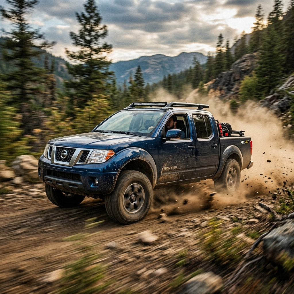 Action Shot: Nissan Frontier,Xterra Driving Fast