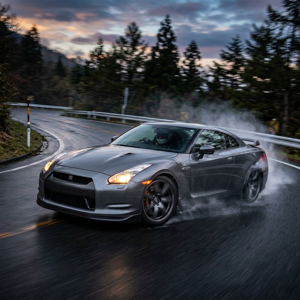 Action Shot: Nissan GT-R Driving Fast