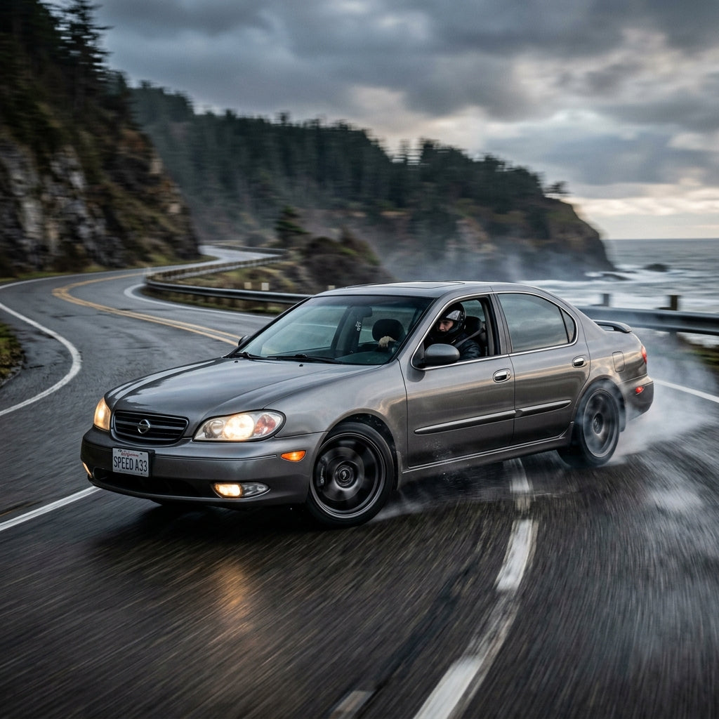 Action Shot: Nissan Maxima Driving Fast