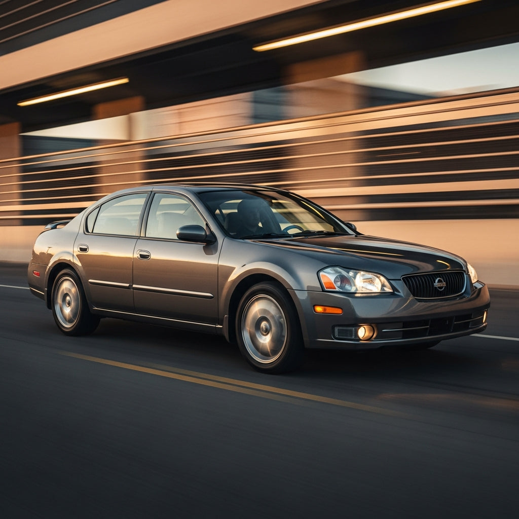 Action Shot: Nissan Maxima Driving Fast