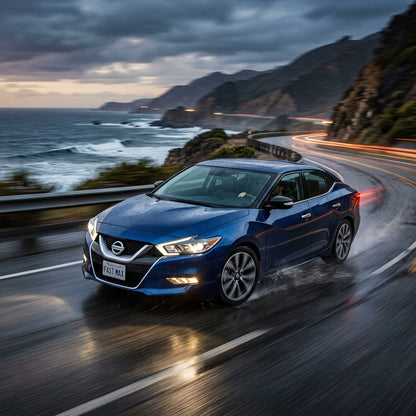 Action Shot: Nissan Maxima Driving Fast