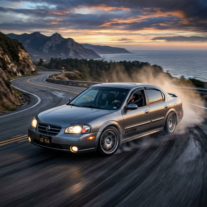 Action Shot: Nissan Maxima Driving Fast