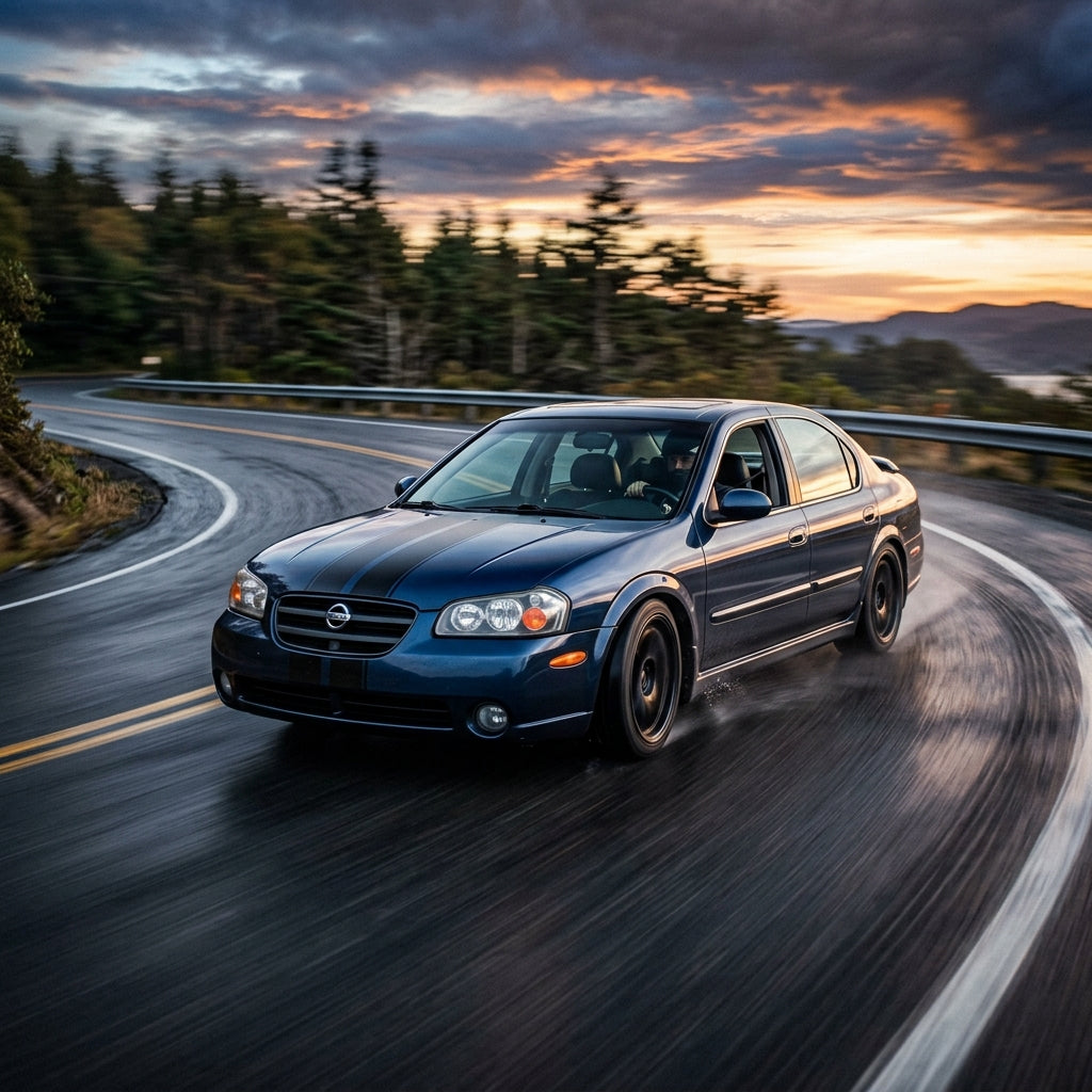 Action Shot: Nissan Maxima Driving Fast