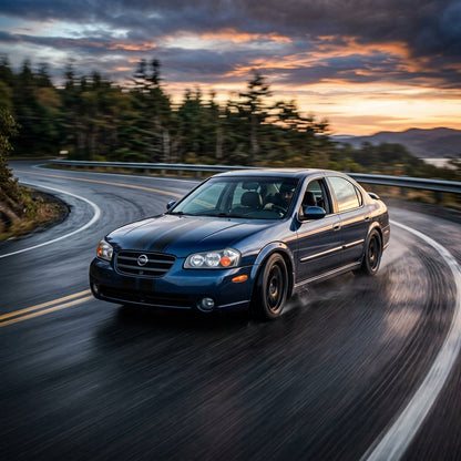 Action Shot: Nissan Maxima Driving Fast