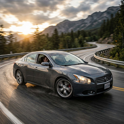 Action Shot: Nissan Maxima Driving Fast