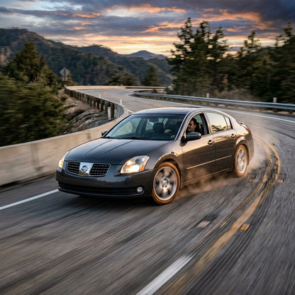 Action Shot: Nissan Maxima Driving Fast