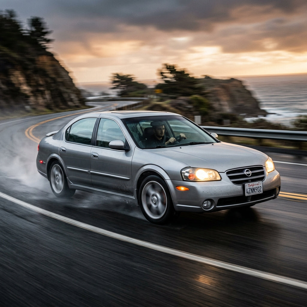 Action Shot: Nissan Maxima Driving Fast