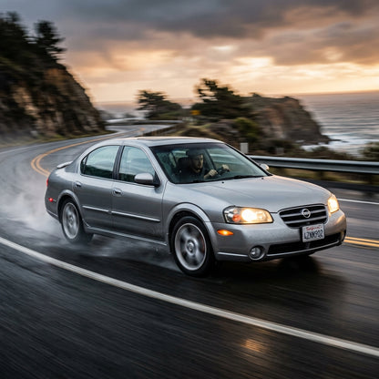 Action Shot: Nissan Maxima Driving Fast