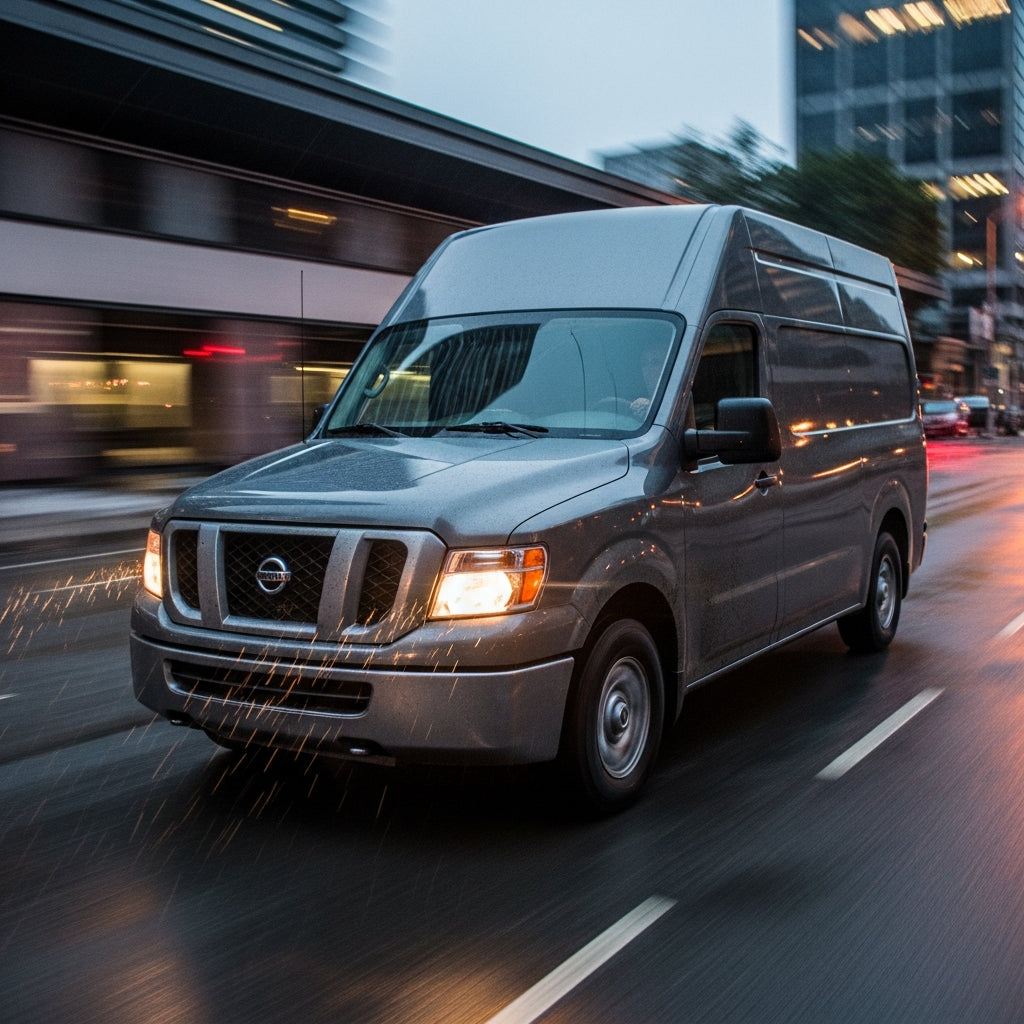 Action Shot: Nissan NV1500, NV2500, NV3500 Driving Fast