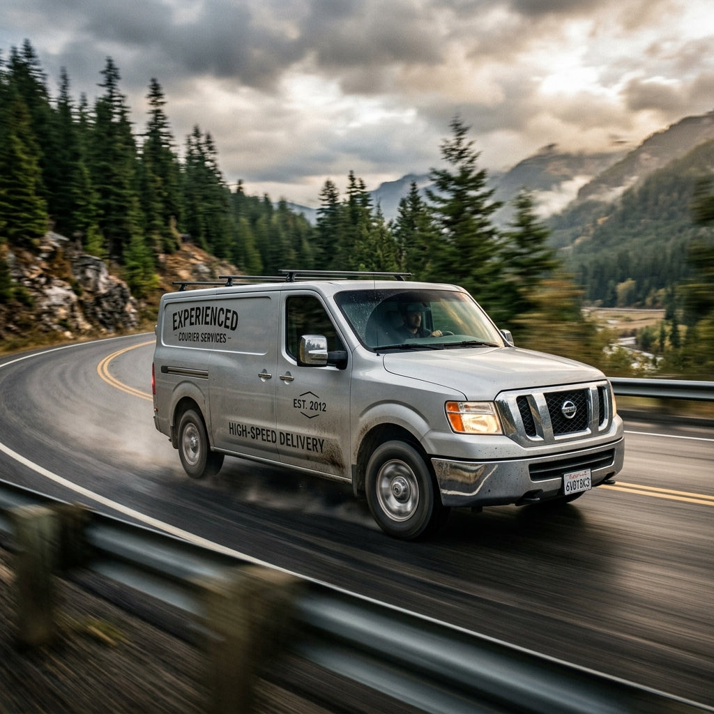 Action Shot: Nissan NV1500,NV2500,NV3500 Driving Fast