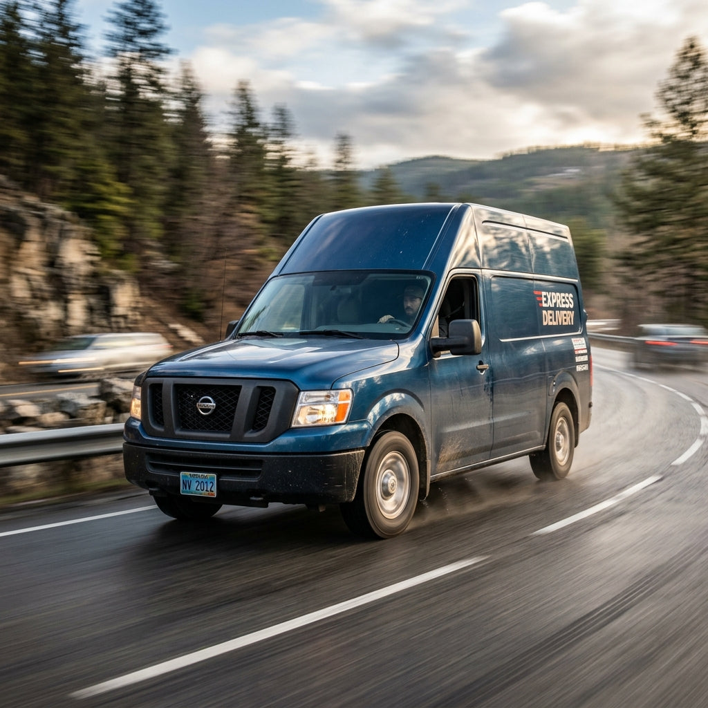 Action Shot: Nissan NV2500 Driving Fast