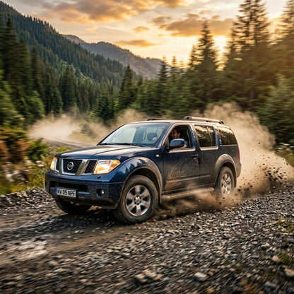 Action Shot: Nissan Pathfinder Driving Fast