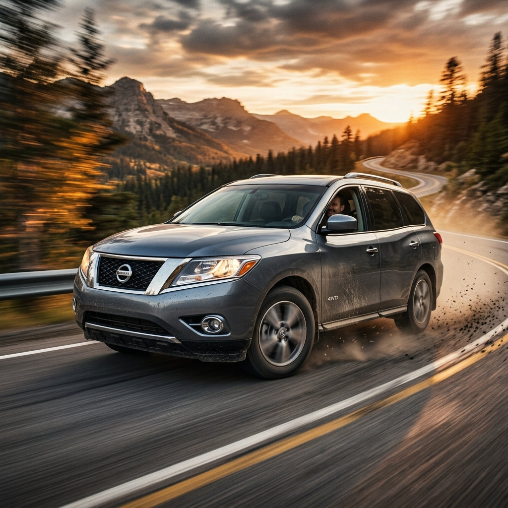 Action Shot: Nissan Pathfinder Driving Fast