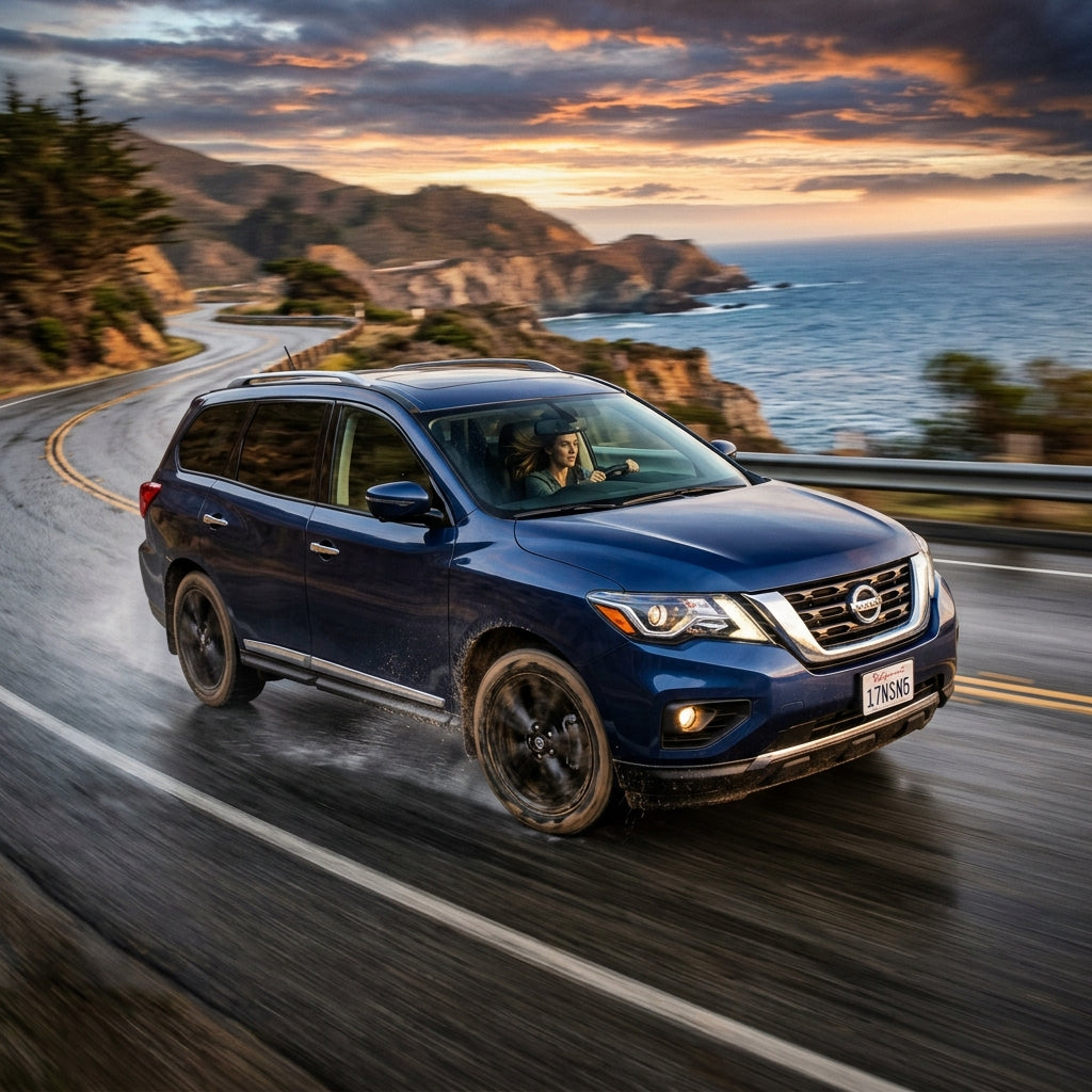 Action Shot: Nissan Pathfinder Driving Fast