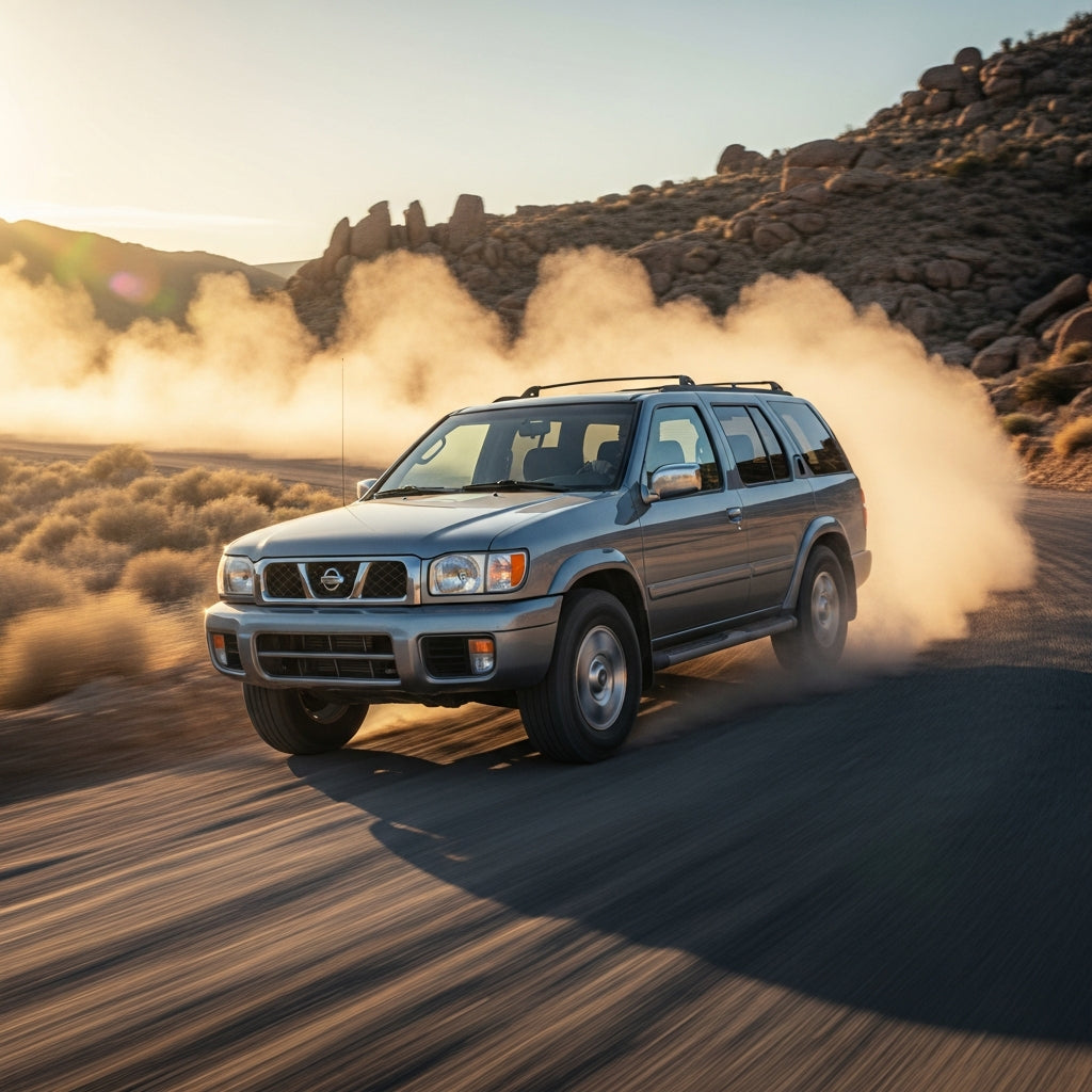 Action Shot: Nissan Pathfinder Driving Fast