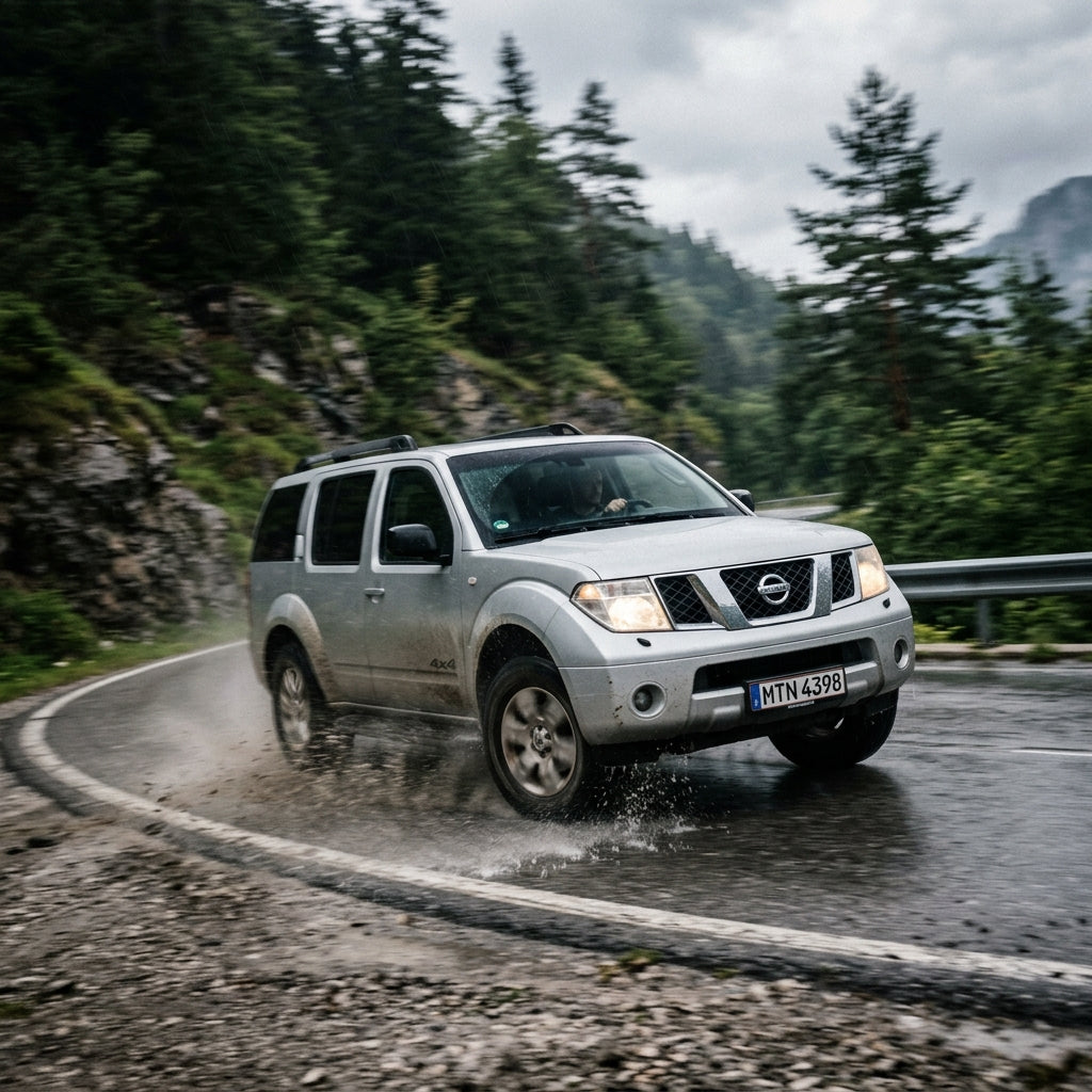 Action Shot: Nissan Pathfinder Driving Fast