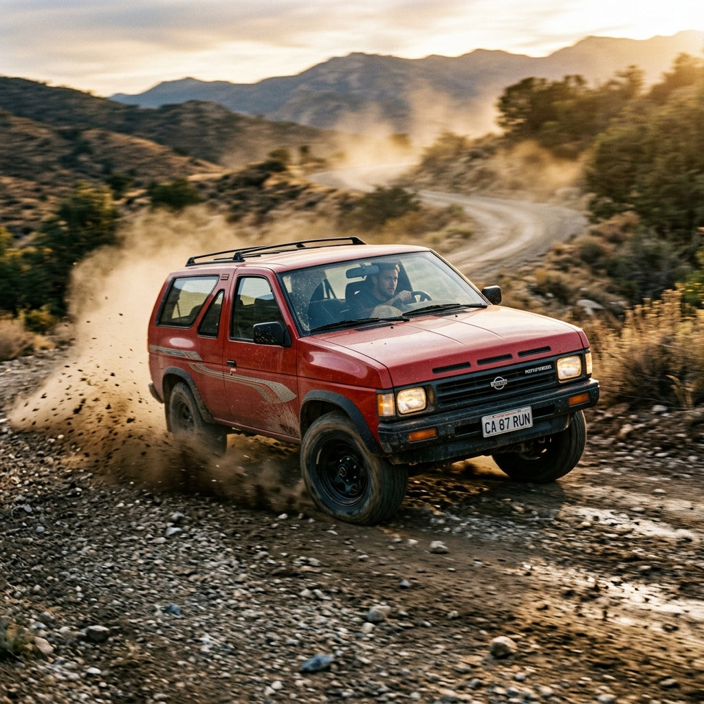 Action Shot: Nissan Pathfinder Driving Fast