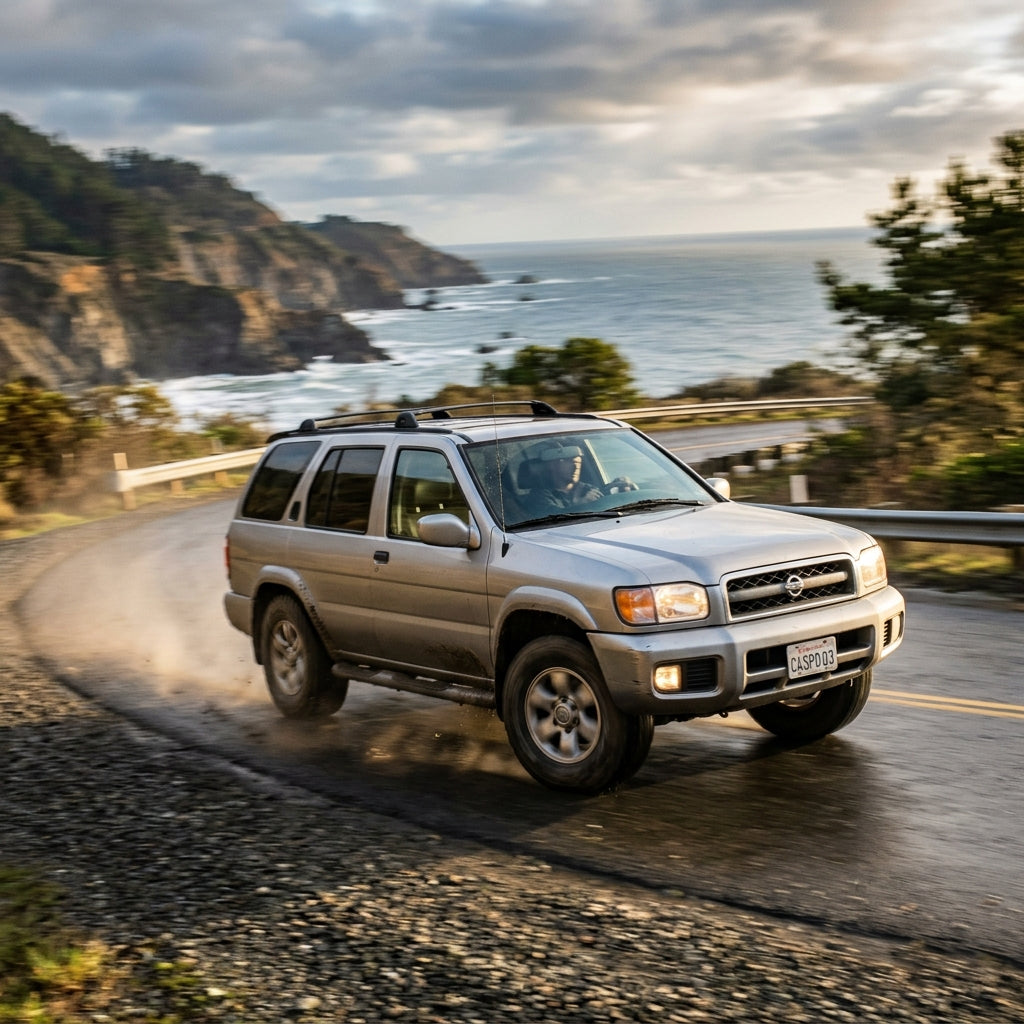 Action Shot: Nissan Pathfinder Driving Fast