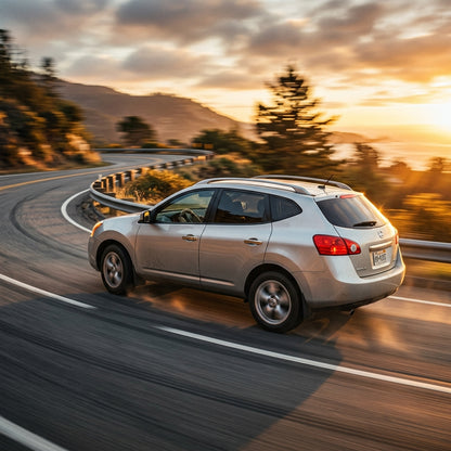 Action Shot: Nissan Rogue Driving Fast