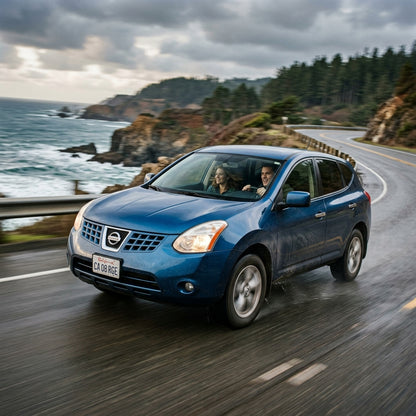 Action Shot: Nissan Rogue Driving Fast