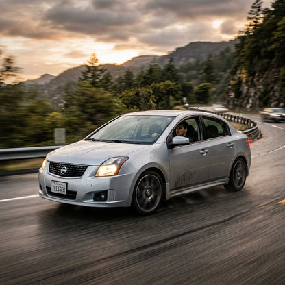 Action Shot: Nissan Sentra Driving Fast