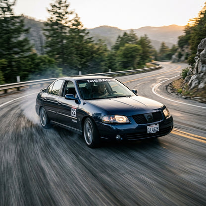 Action Shot: Nissan Sentra Driving Fast