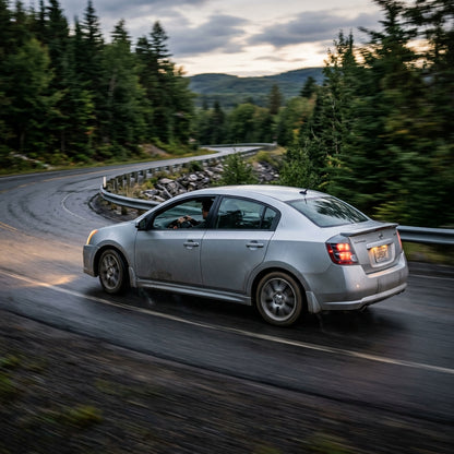 Action Shot: Nissan Sentra Driving Fast