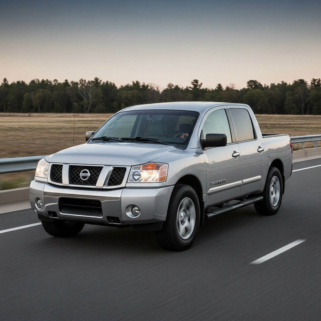Action Shot: Nissan Titan Driving Fast