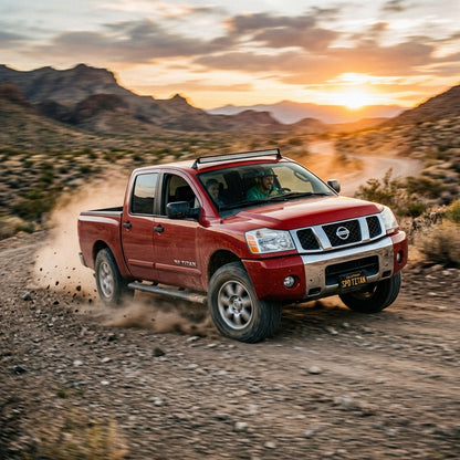 Action Shot: Nissan Titan Driving Fast