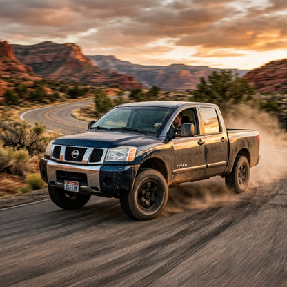 Action Shot: Nissan Titan Driving Fast