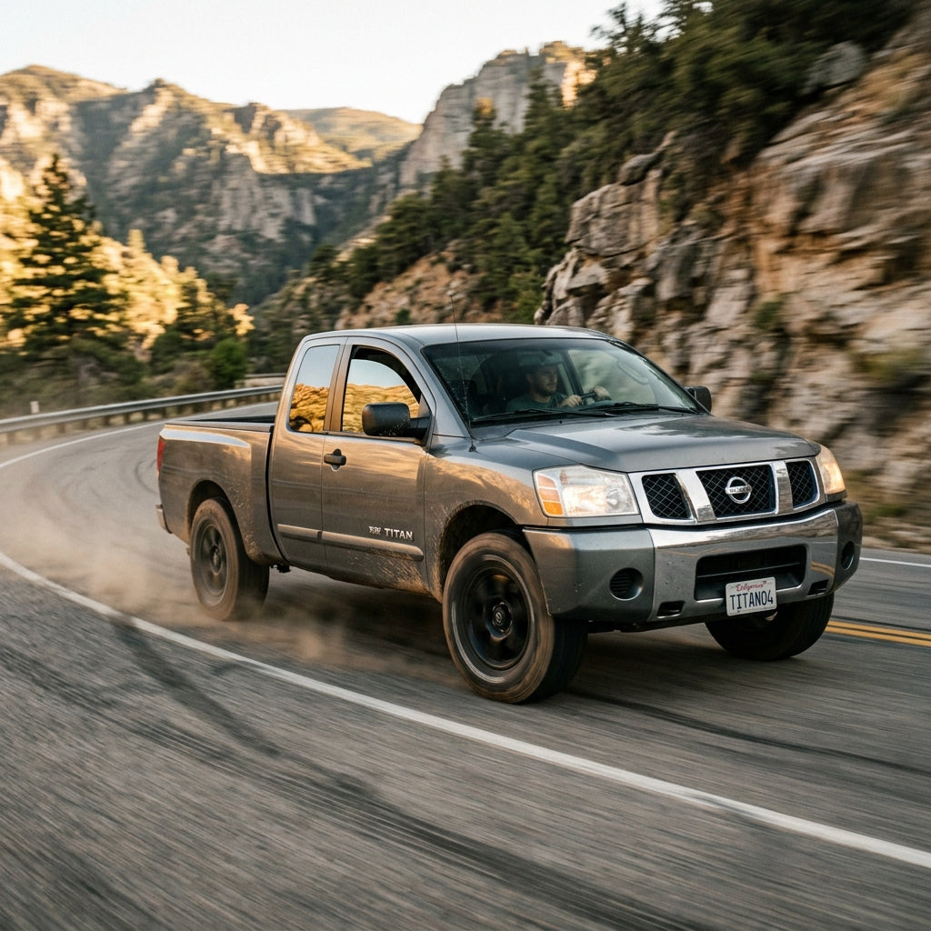 Action Shot: Nissan Titan Driving Fast