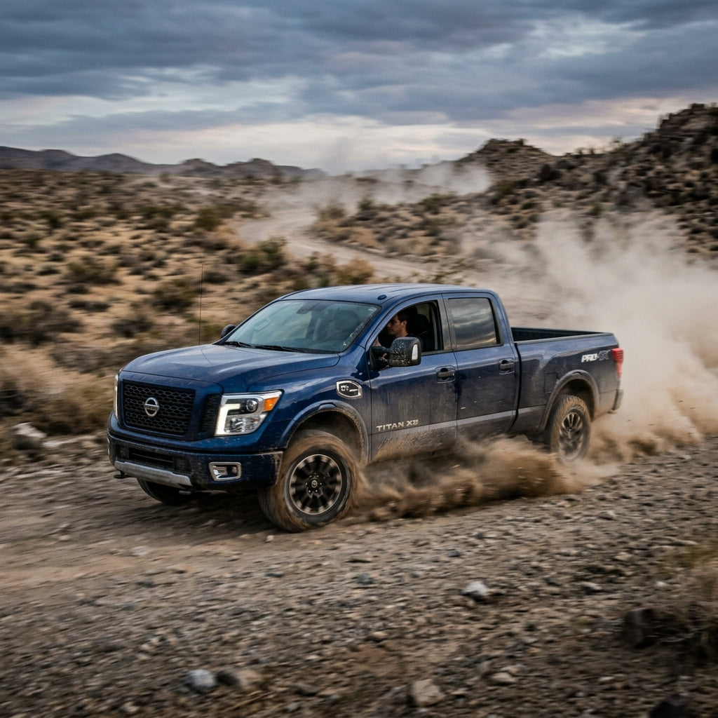 Action Shot: Nissan Titan XD Driving Fast