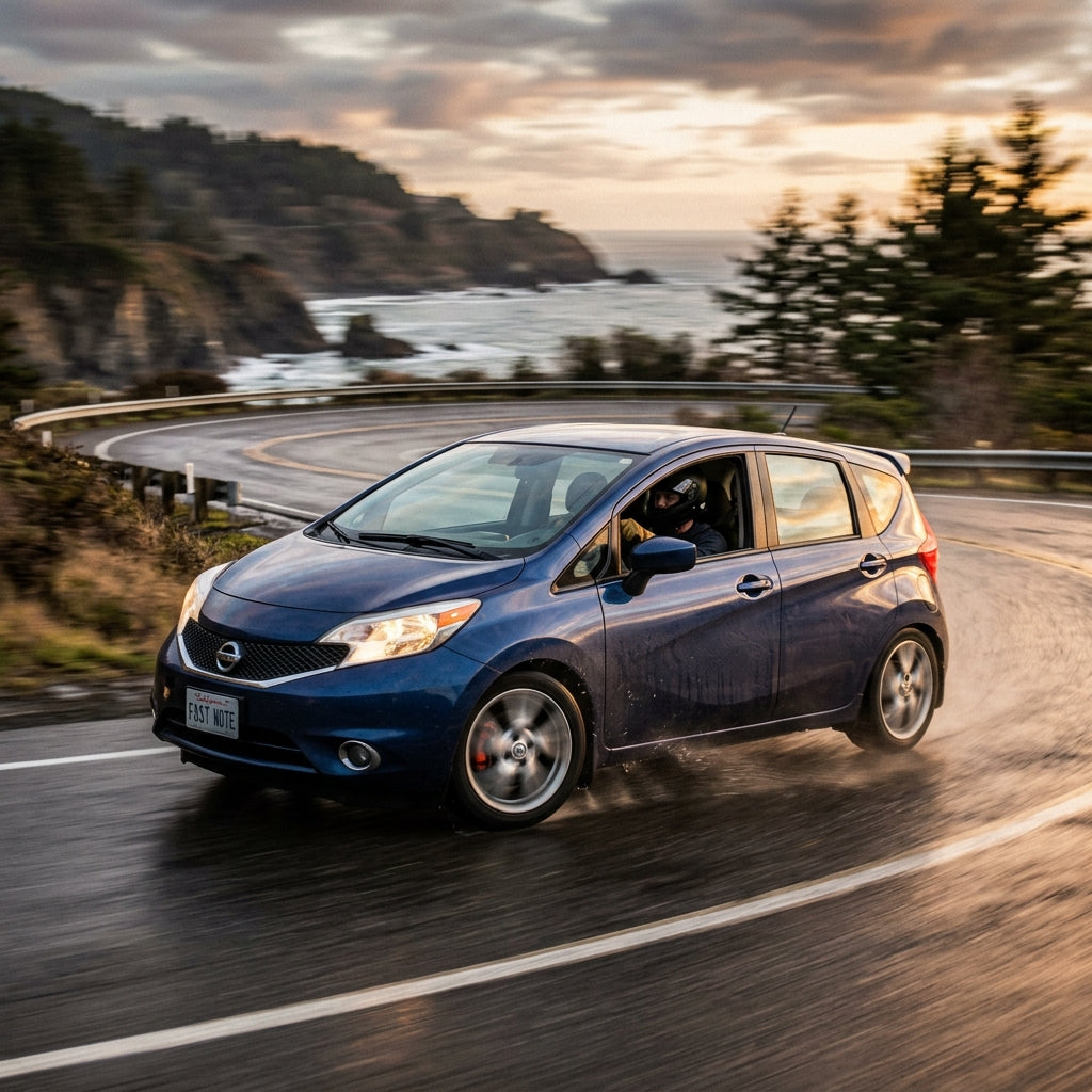 Action Shot: Nissan Versa Note Driving Fast