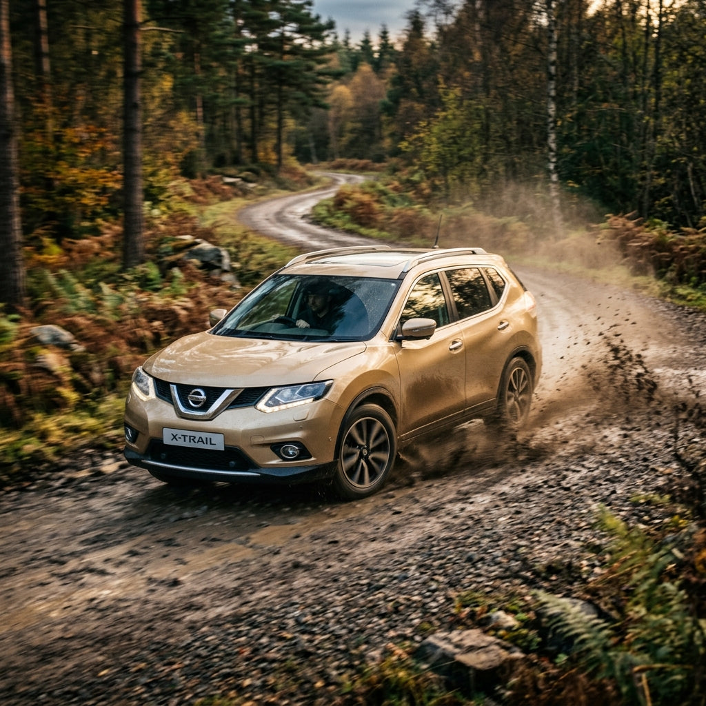 Action Shot: Nissan X-Trail Driving Fast