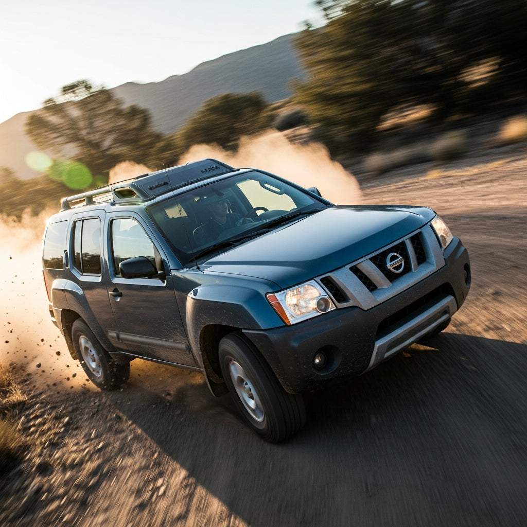 Action Shot: Nissan Xterra Driving Fast