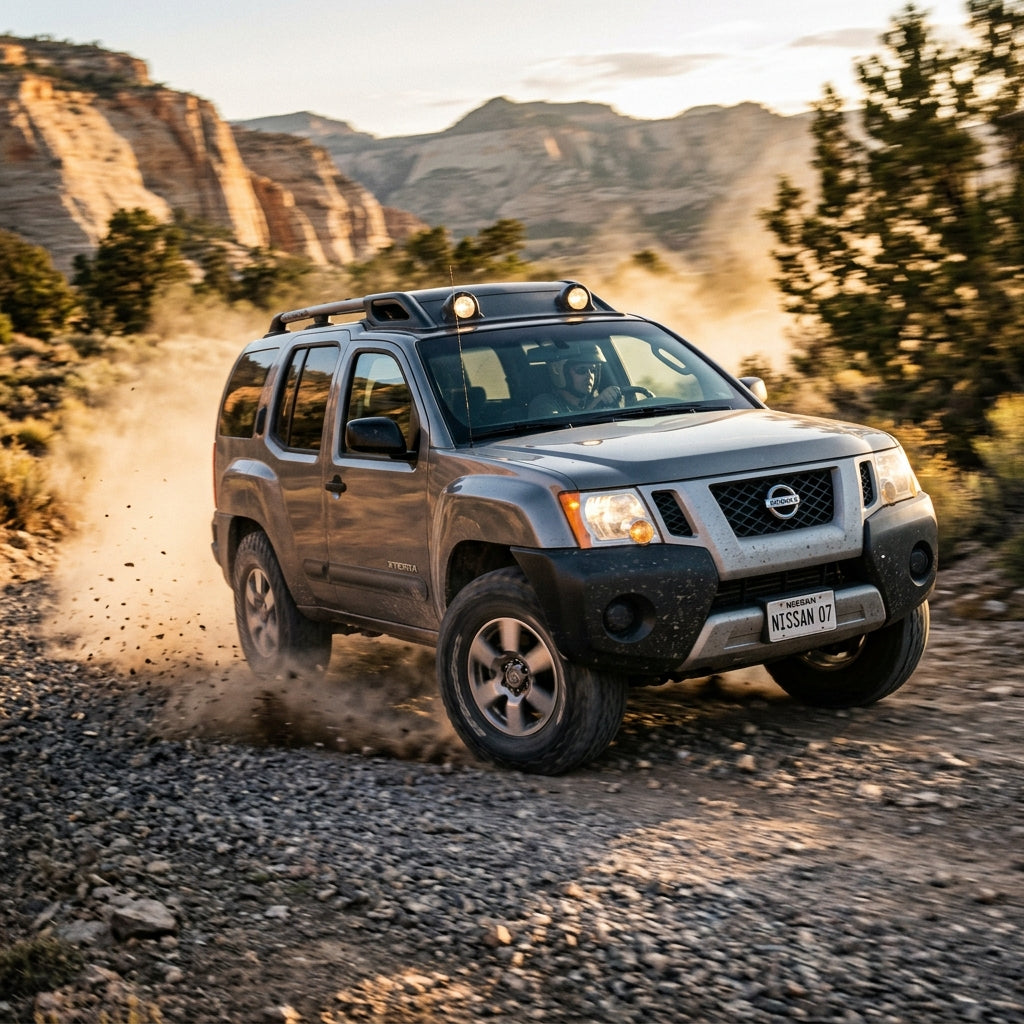 Action Shot: Nissan Xterra Driving Fast