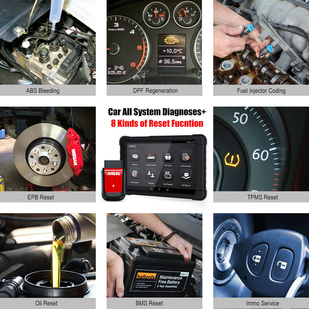 Bi-directional Test OBD2 Bluetooth Automotive Diagnostic Tablet Scanner Tool