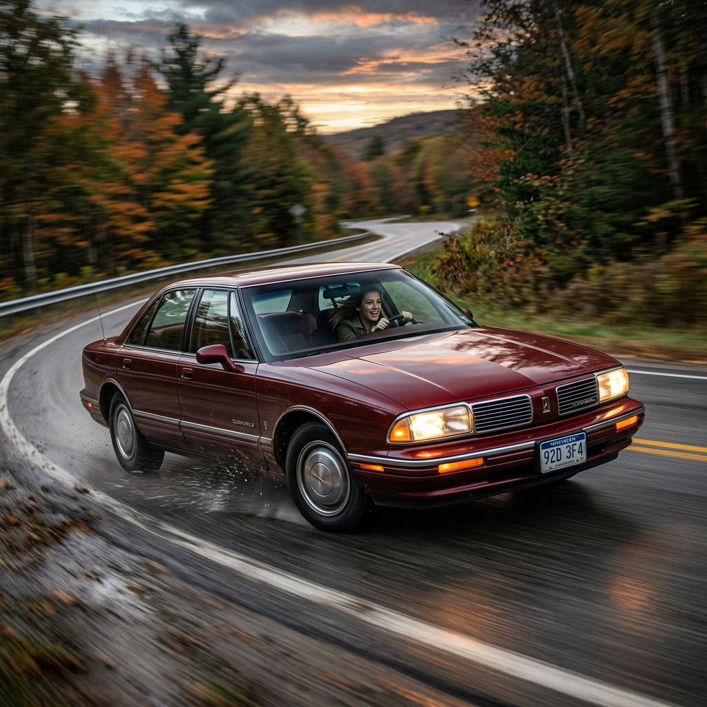 Action Shot: Oldsmobile 88 Driving Fast